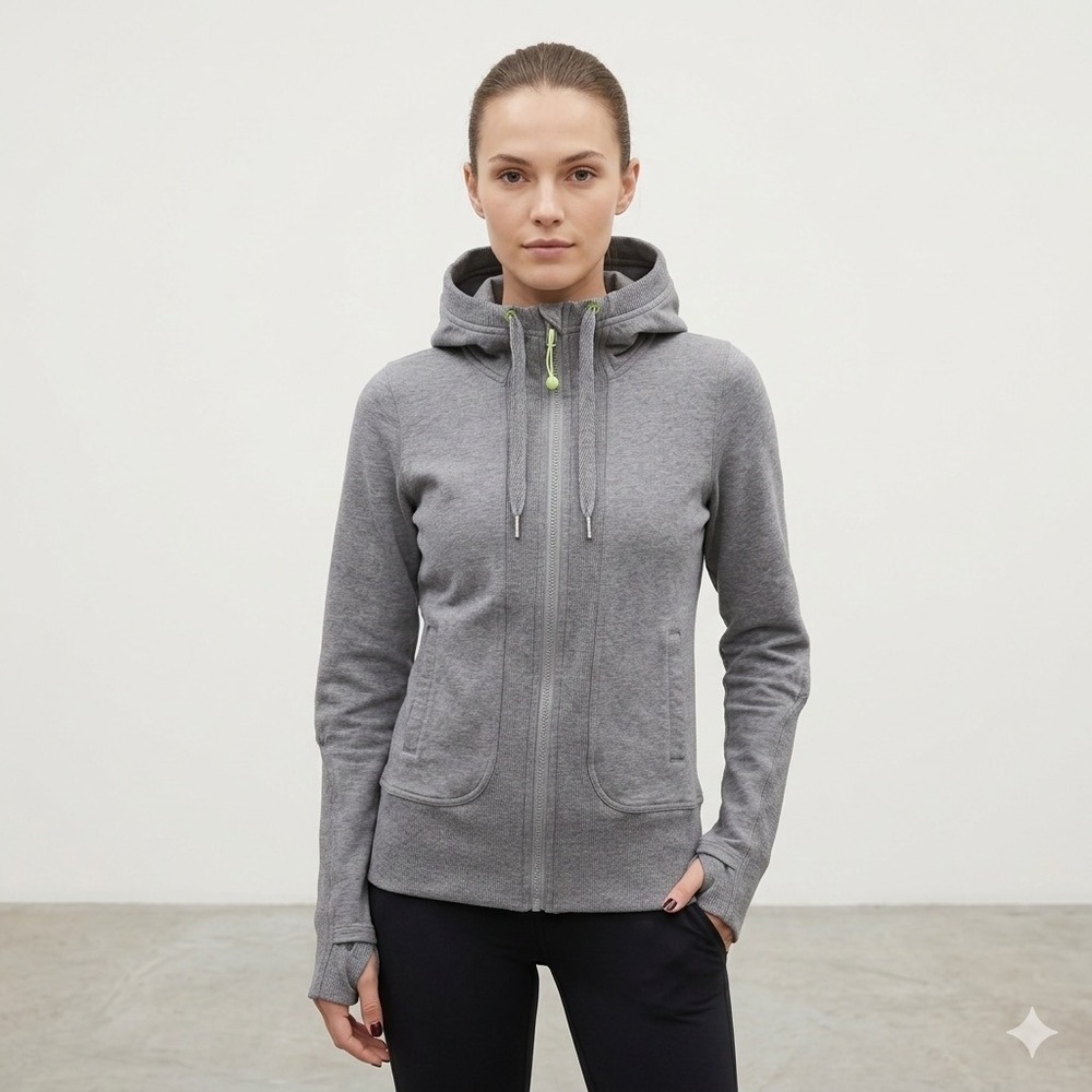 Lululemon Scuba Hoodie IV Full Zip Gray 4 Athletic Comfy Travel Running Workout